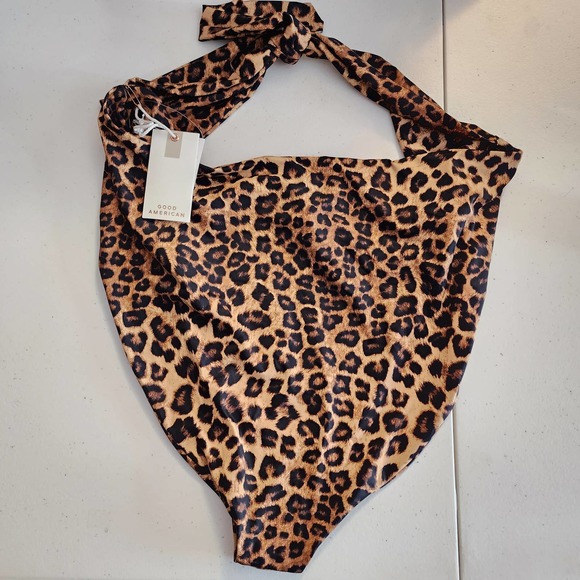 GOOD AMERICAN Waist Cincher Swim Bottoms Leopard Plus Size 4XL NWT - Picture 1 of 6